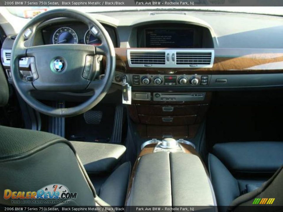 2006 BMW 7 Series 750i Sedan Black Sapphire Metallic / Black/Black Photo #12