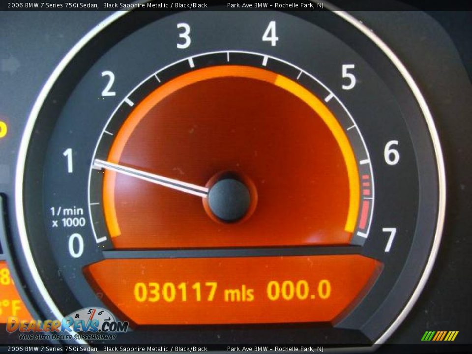 2006 BMW 7 Series 750i Sedan Black Sapphire Metallic / Black/Black Photo #14