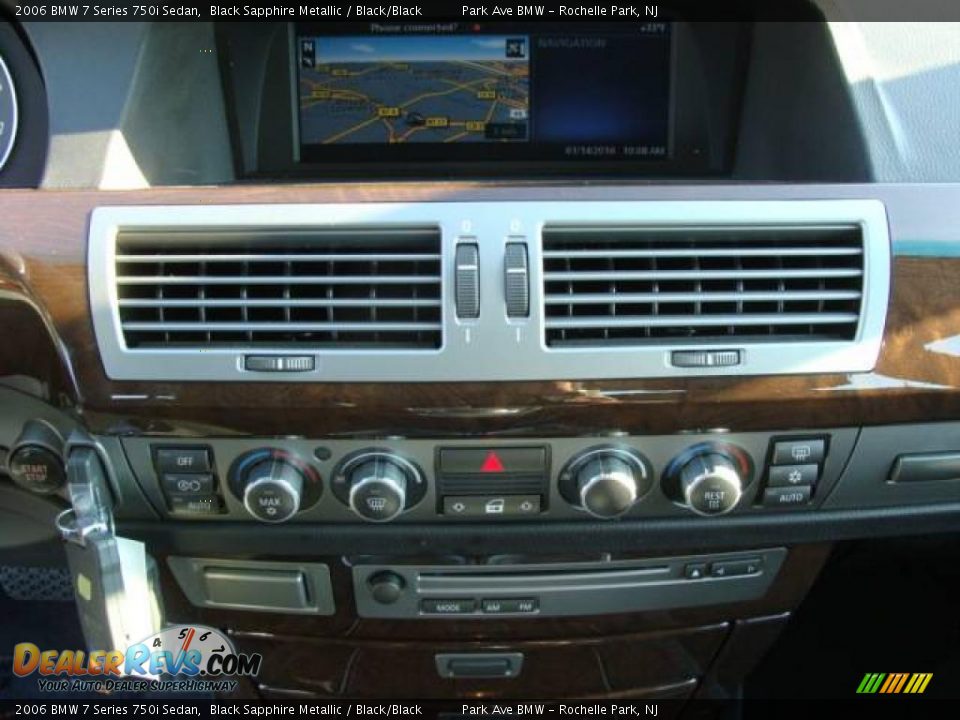 2006 BMW 7 Series 750i Sedan Black Sapphire Metallic / Black/Black Photo #15