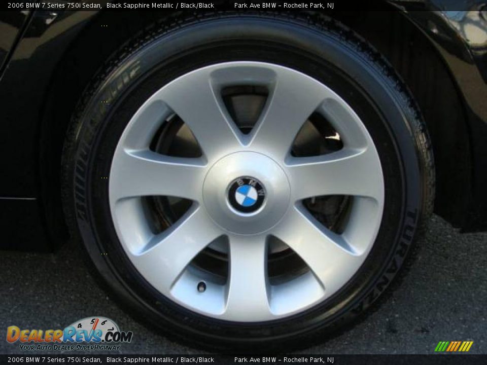 2006 BMW 7 Series 750i Sedan Black Sapphire Metallic / Black/Black Photo #23