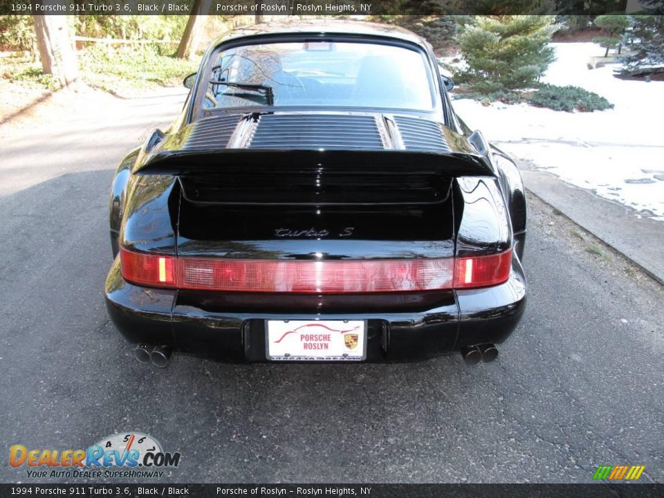 1994 Porsche 911 Turbo 3.6 Black / Black Photo #5