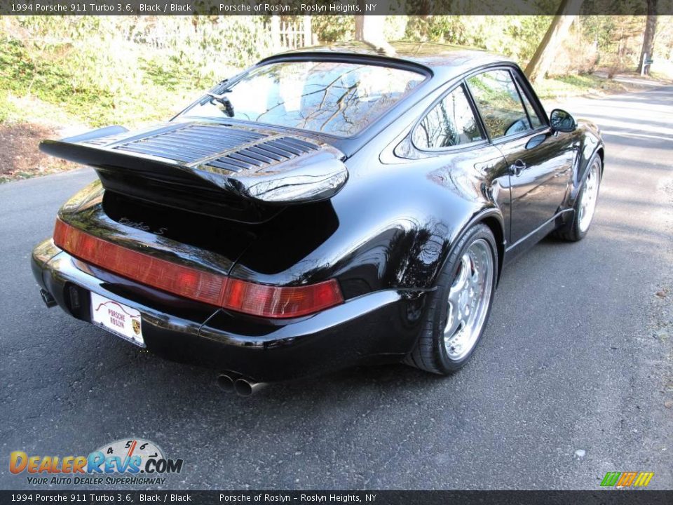 1994 Porsche 911 Turbo 3.6 Black / Black Photo #6