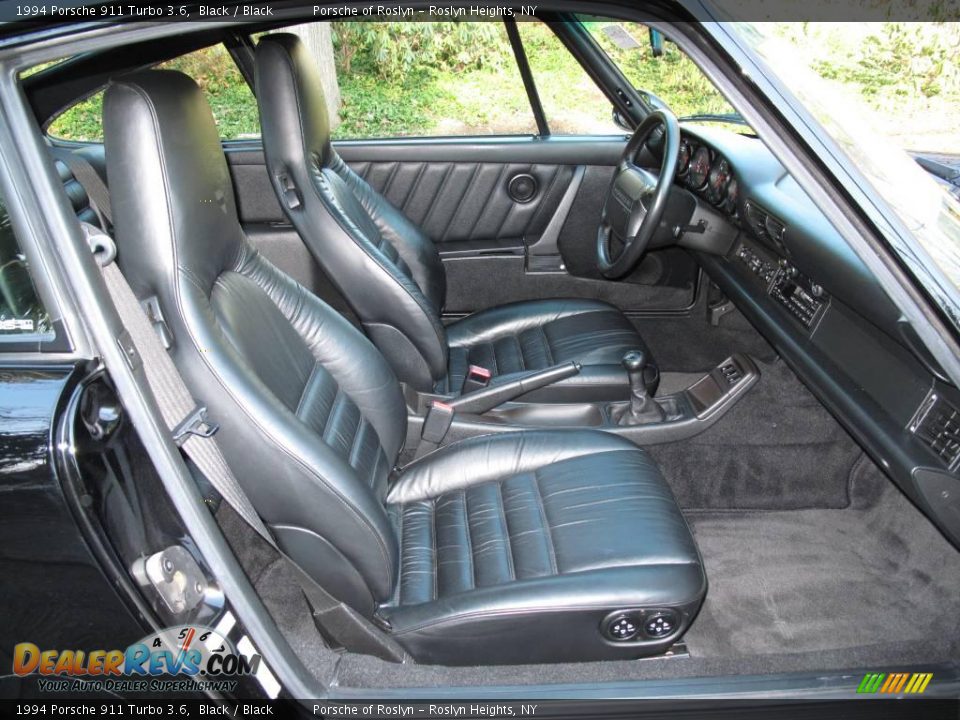 Black Interior - 1994 Porsche 911 Turbo 3.6 Photo #16