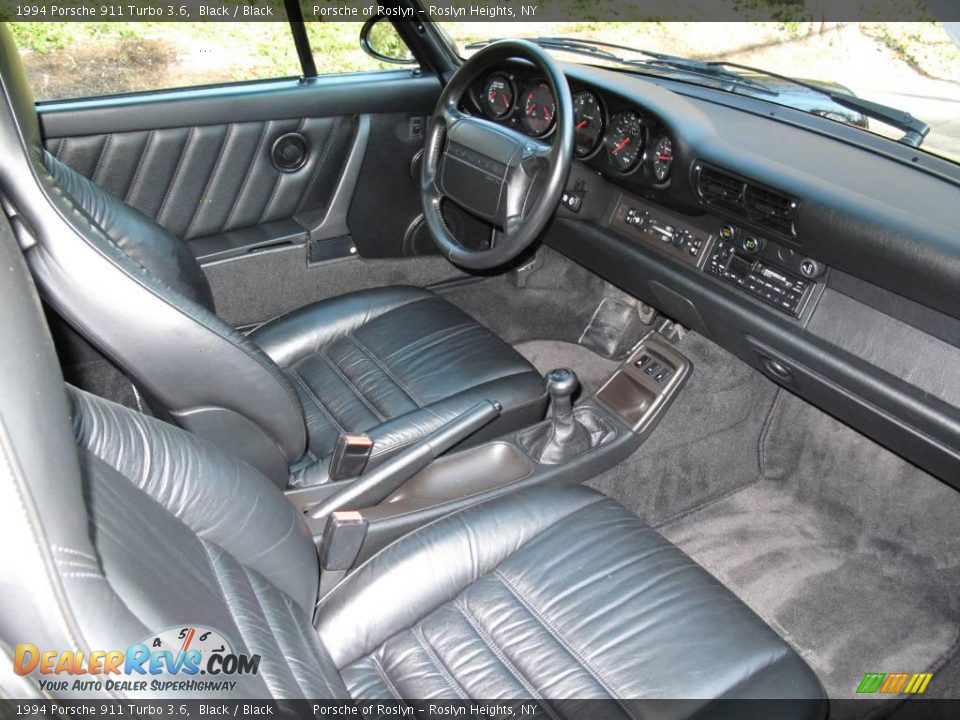 Black Interior - 1994 Porsche 911 Turbo 3.6 Photo #17