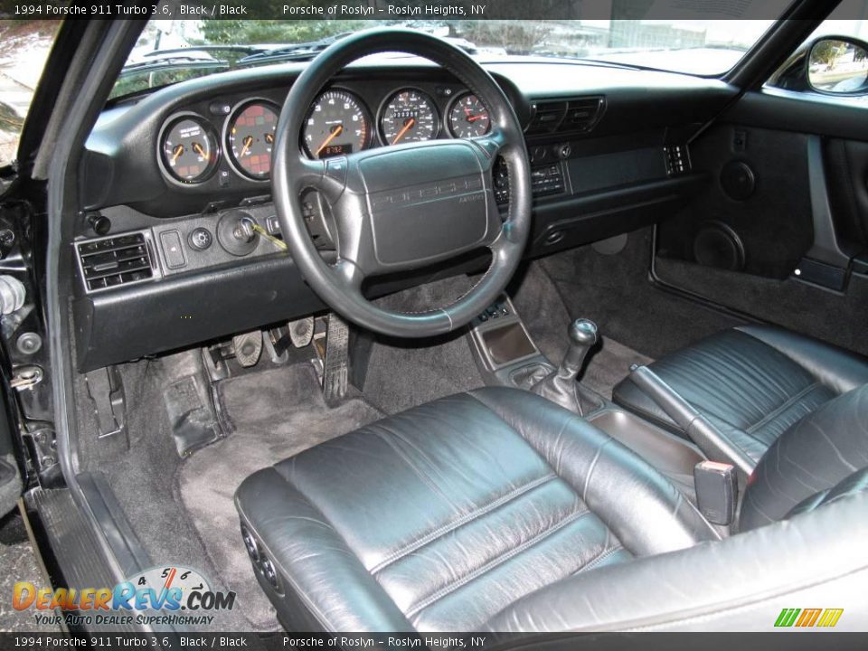 Black Interior - 1994 Porsche 911 Turbo 3.6 Photo #19