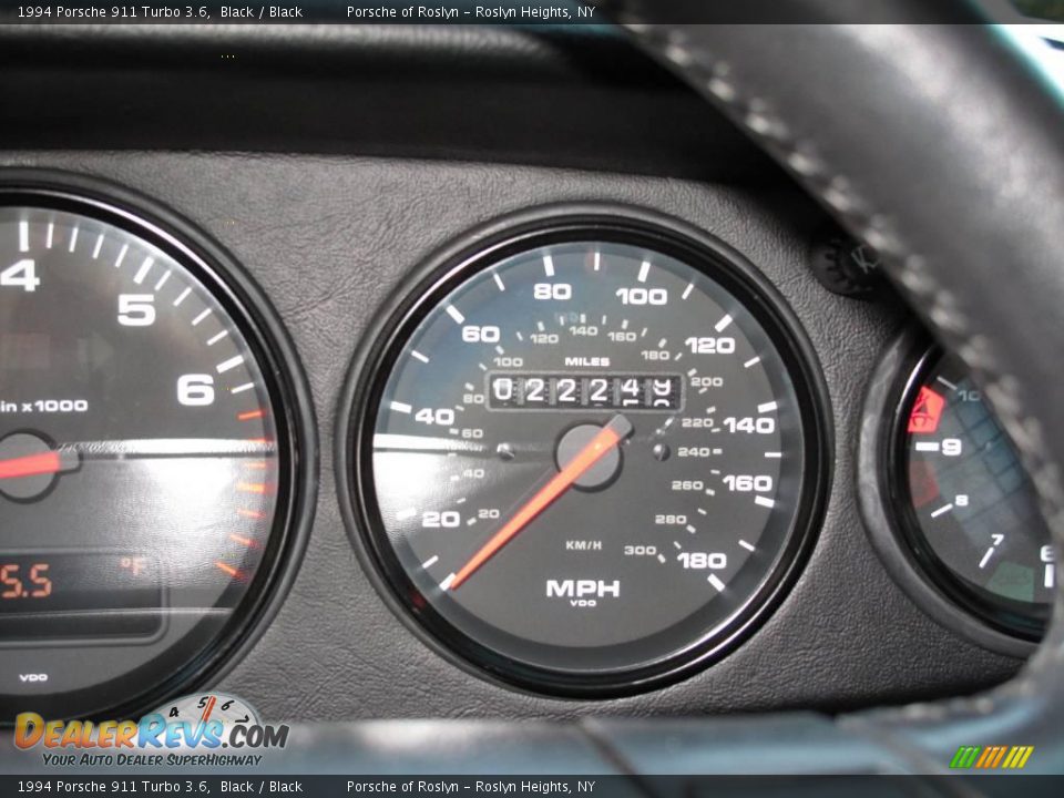 1994 Porsche 911 Turbo 3.6 Black / Black Photo #22