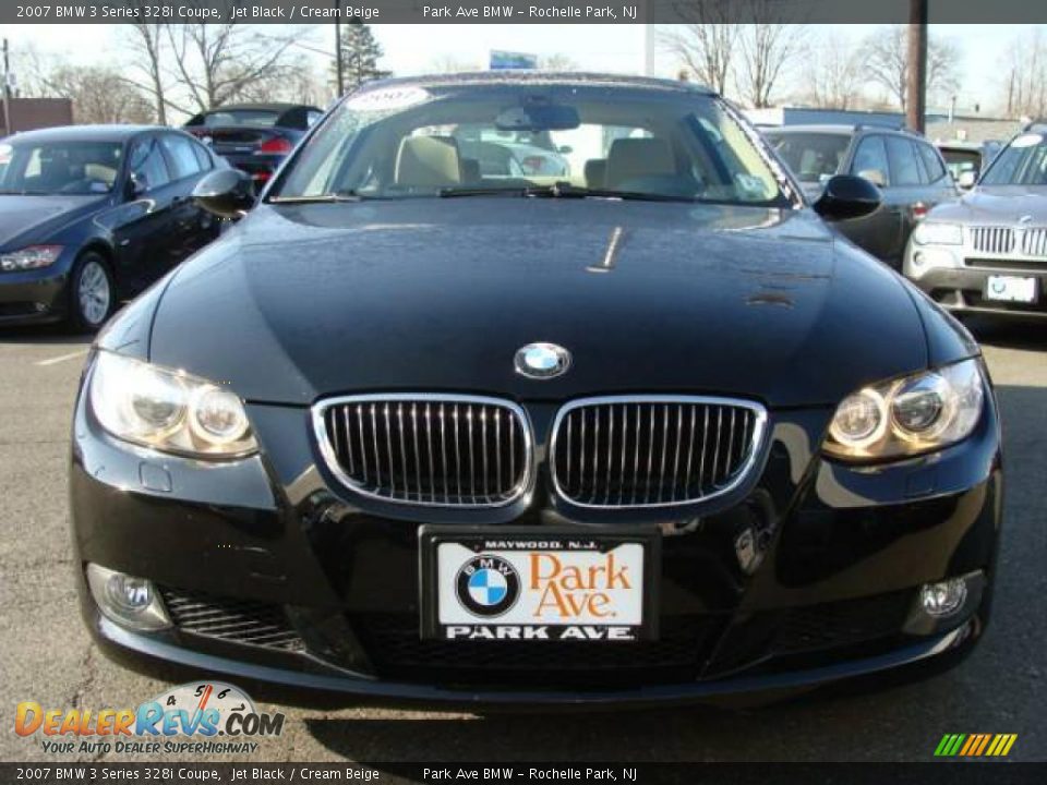 2007 BMW 3 Series 328i Coupe Jet Black / Cream Beige Photo #3