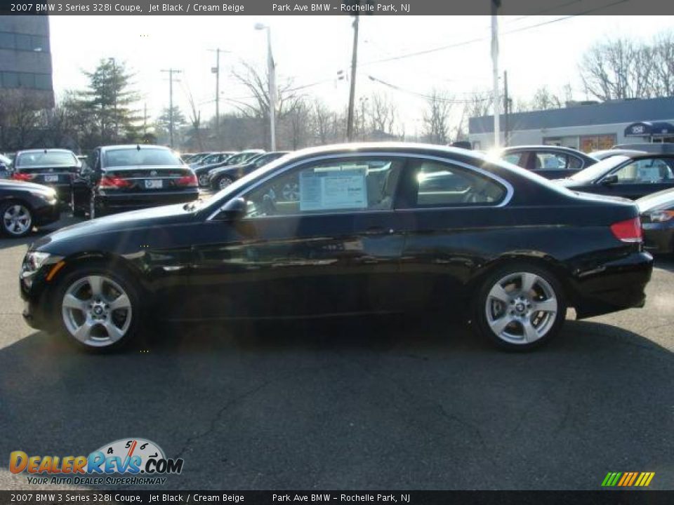2007 BMW 3 Series 328i Coupe Jet Black / Cream Beige Photo #5
