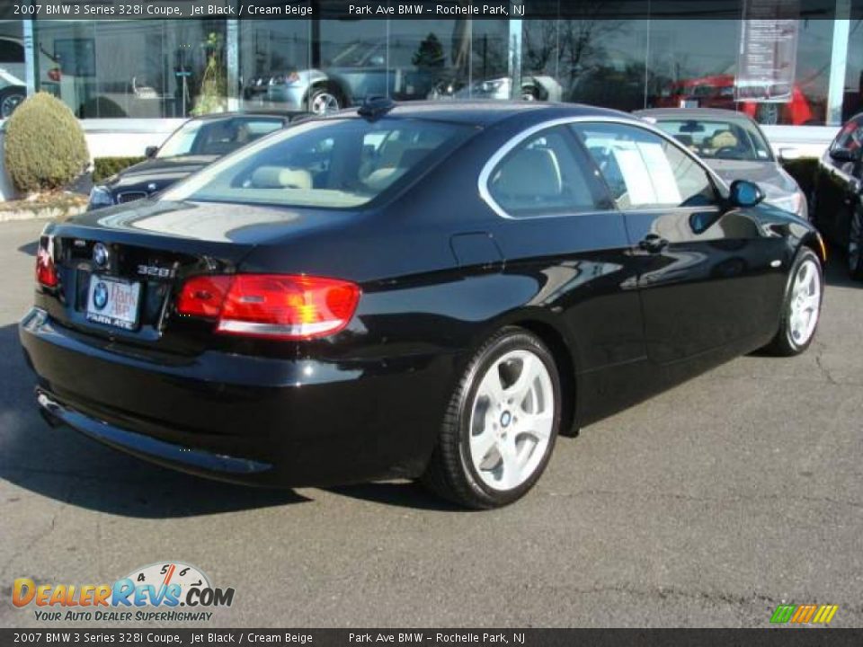 2007 BMW 3 Series 328i Coupe Jet Black / Cream Beige Photo #8
