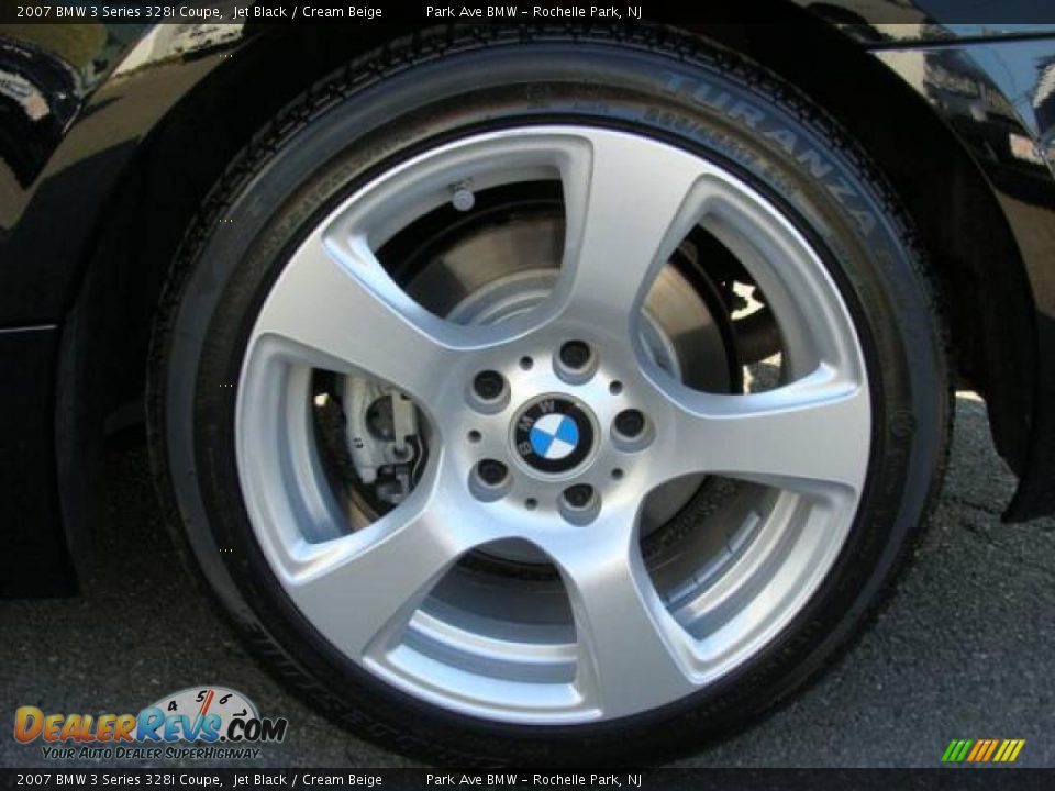 2007 BMW 3 Series 328i Coupe Jet Black / Cream Beige Photo #22
