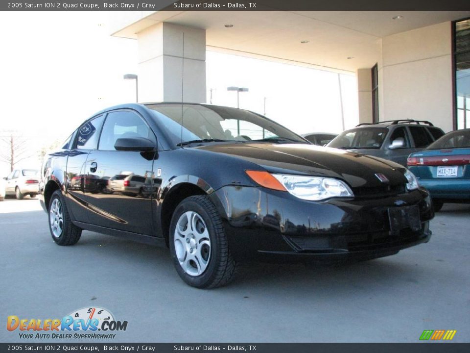 2005 Saturn ION 2 Quad Coupe Black Onyx / Gray Photo #1