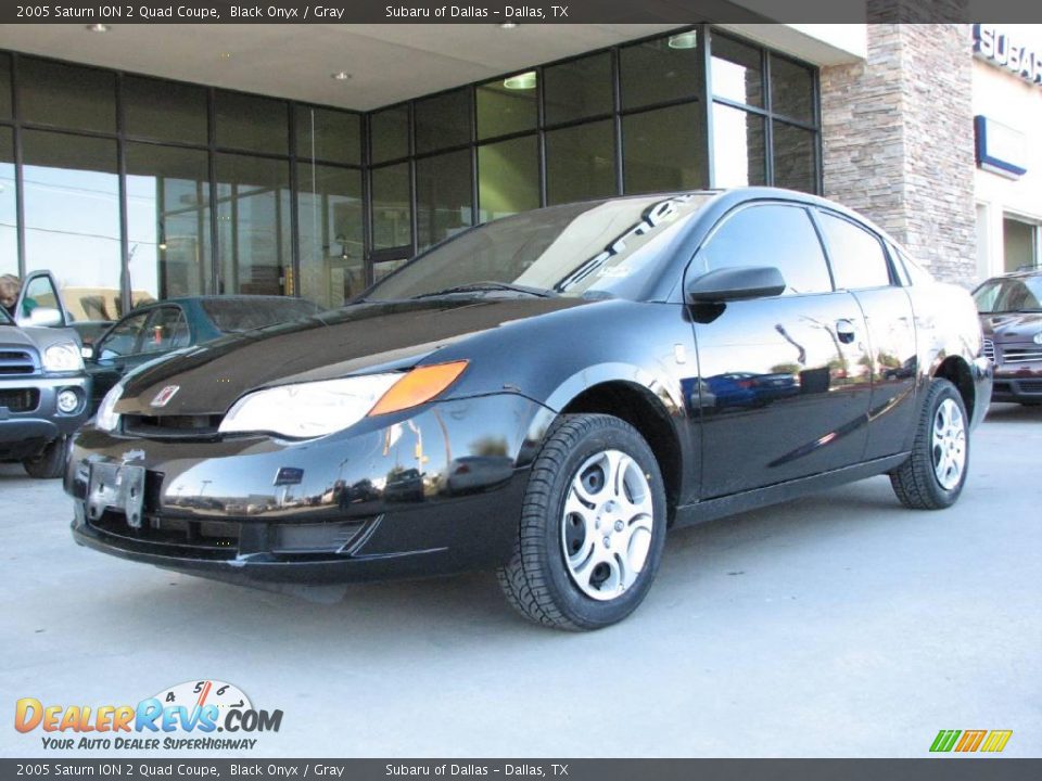 2005 Saturn ION 2 Quad Coupe Black Onyx / Gray Photo #3