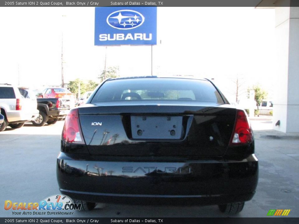 2005 Saturn ION 2 Quad Coupe Black Onyx / Gray Photo #6