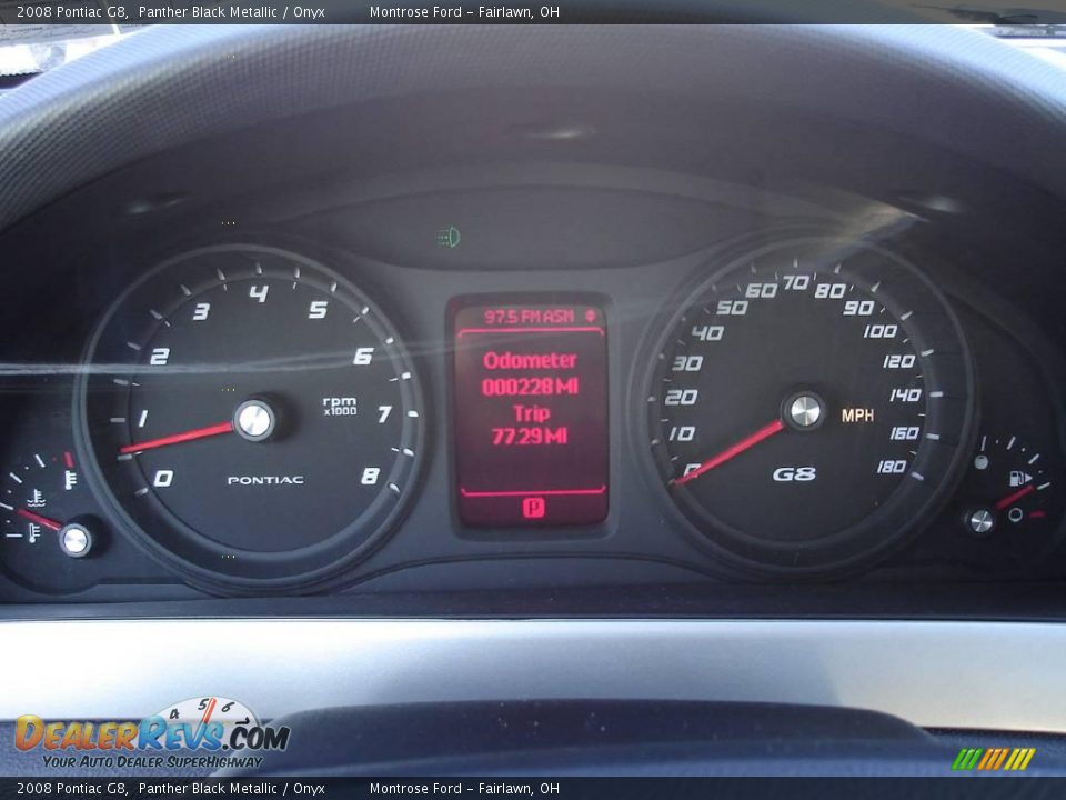 2008 Pontiac G8 Panther Black Metallic / Onyx Photo #25