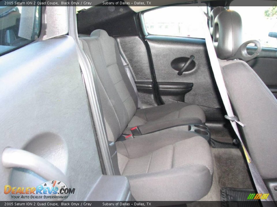 2005 Saturn ION 2 Quad Coupe Black Onyx / Gray Photo #11