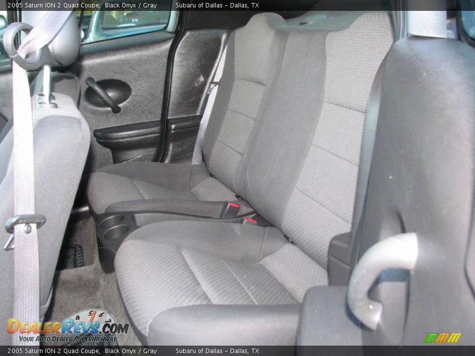 2005 Saturn ION 2 Quad Coupe Black Onyx / Gray Photo #12