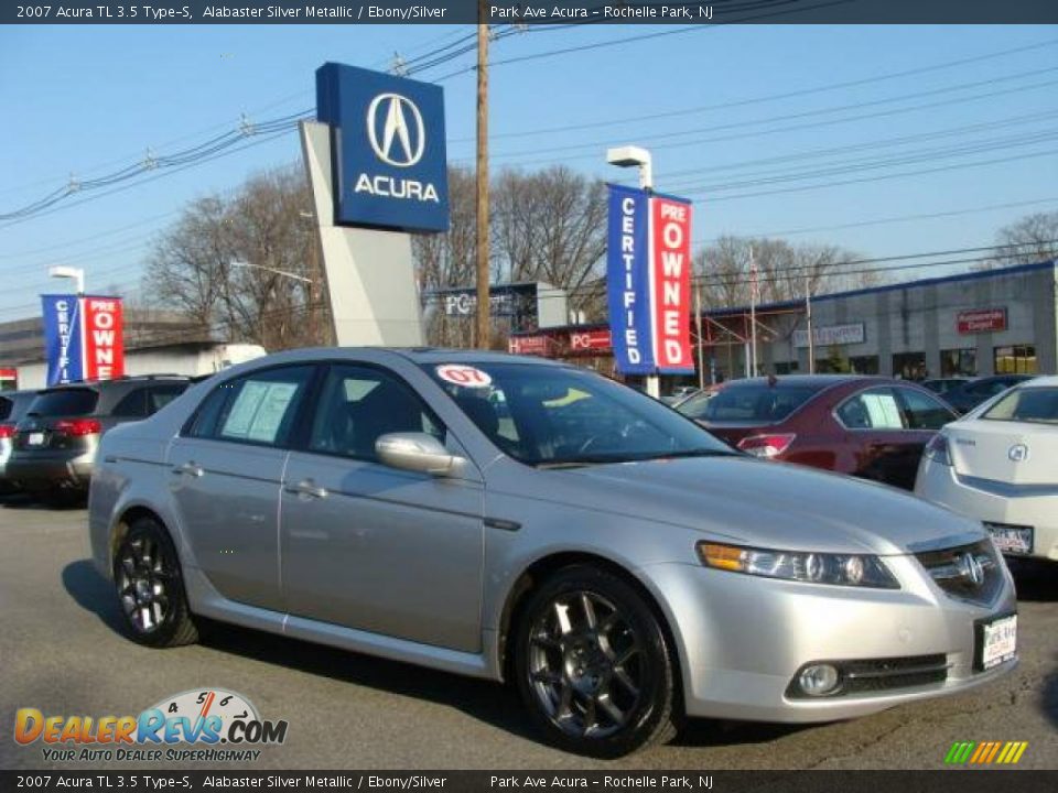 2007 Acura TL 3.5 Type-S Alabaster Silver Metallic / Ebony/Silver Photo #1