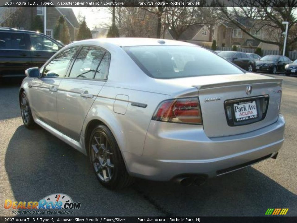 2007 Acura TL 3.5 Type-S Alabaster Silver Metallic / Ebony/Silver Photo #4