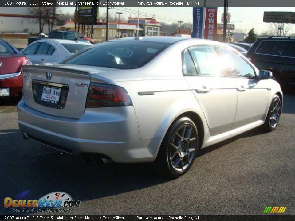 2007 Acura TL 3.5 Type-S Alabaster Silver Metallic / Ebony/Silver Photo #6