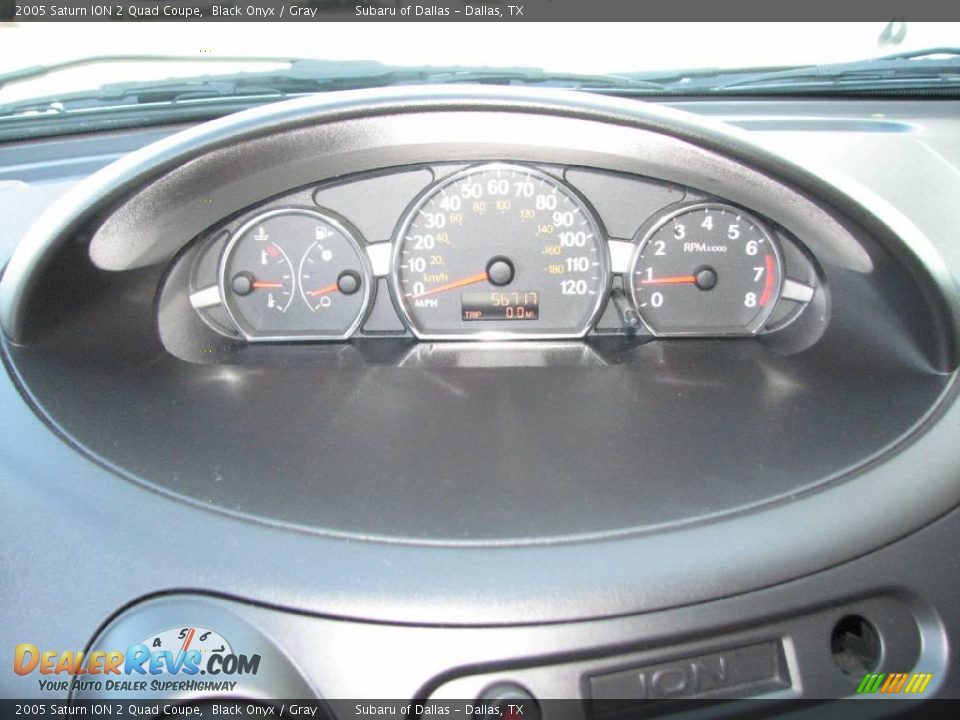 2005 Saturn ION 2 Quad Coupe Black Onyx / Gray Photo #15