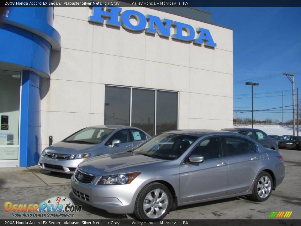 2008 Honda Accord EX Sedan Alabaster Silver Metallic / Gray Photo #1