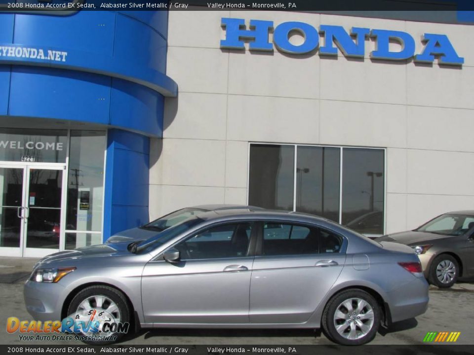 2008 Honda Accord EX Sedan Alabaster Silver Metallic / Gray Photo #3