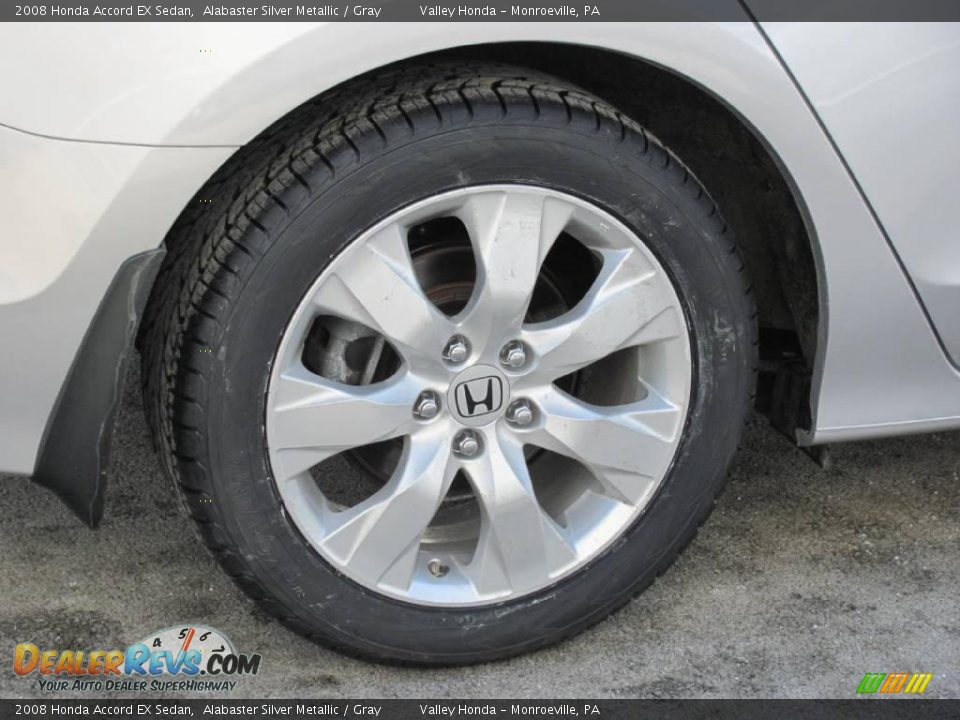 2008 Honda Accord EX Sedan Alabaster Silver Metallic / Gray Photo #7