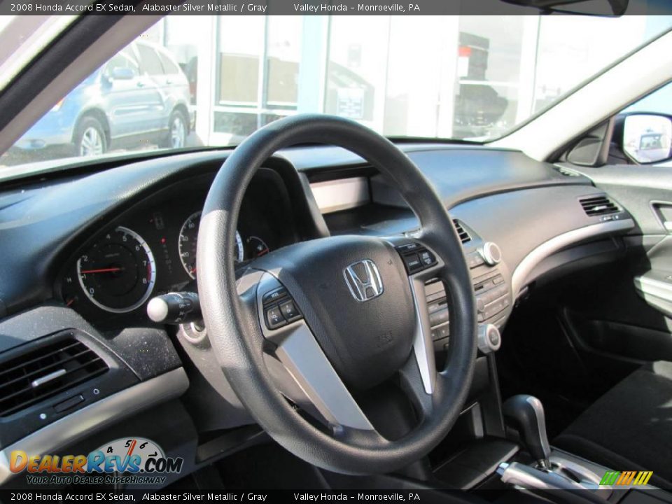 2008 Honda Accord EX Sedan Alabaster Silver Metallic / Gray Photo #10