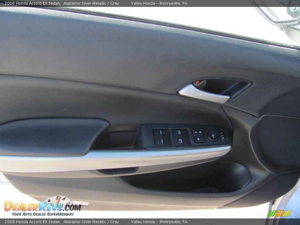 2008 Honda Accord EX Sedan Alabaster Silver Metallic / Gray Photo #11