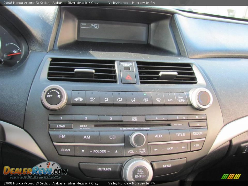 2008 Honda Accord EX Sedan Alabaster Silver Metallic / Gray Photo #13