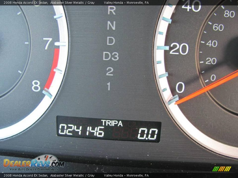 2008 Honda Accord EX Sedan Alabaster Silver Metallic / Gray Photo #15