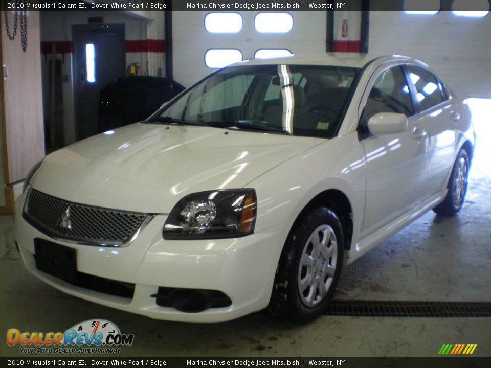 2010 Mitsubishi Galant ES Dover White Pearl / Beige Photo #1