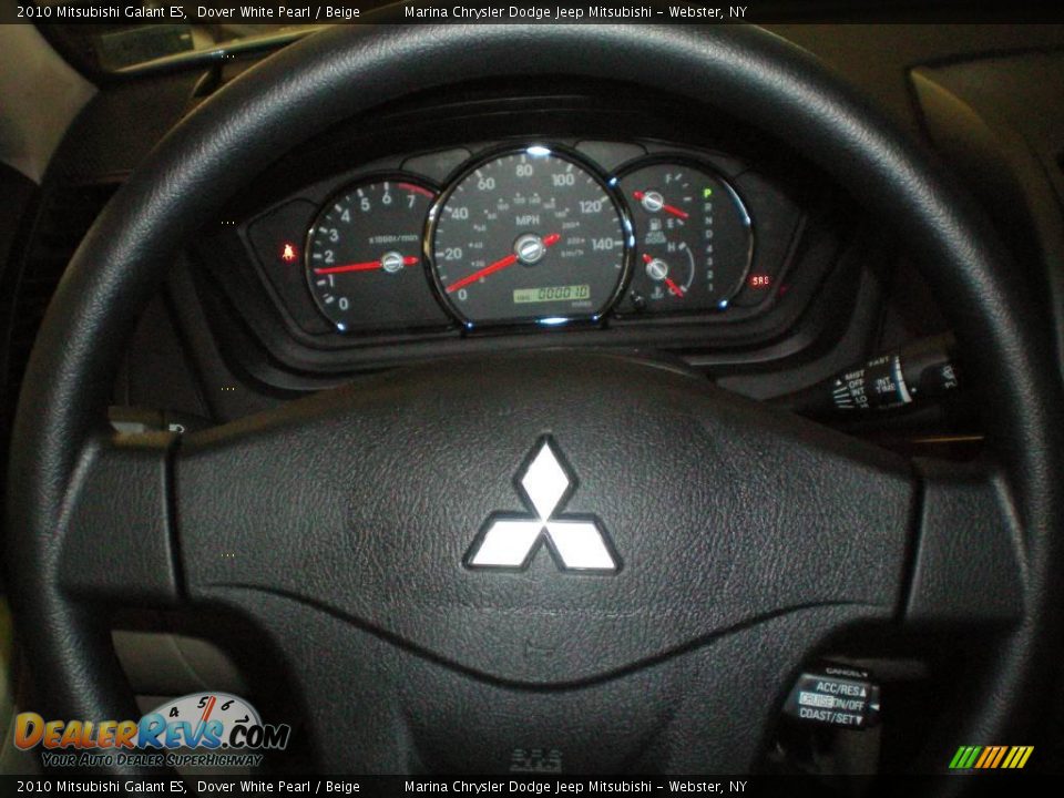 2010 Mitsubishi Galant ES Dover White Pearl / Beige Photo #5