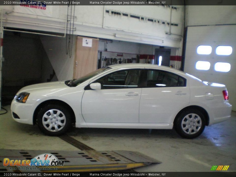 2010 Mitsubishi Galant ES Dover White Pearl / Beige Photo #6