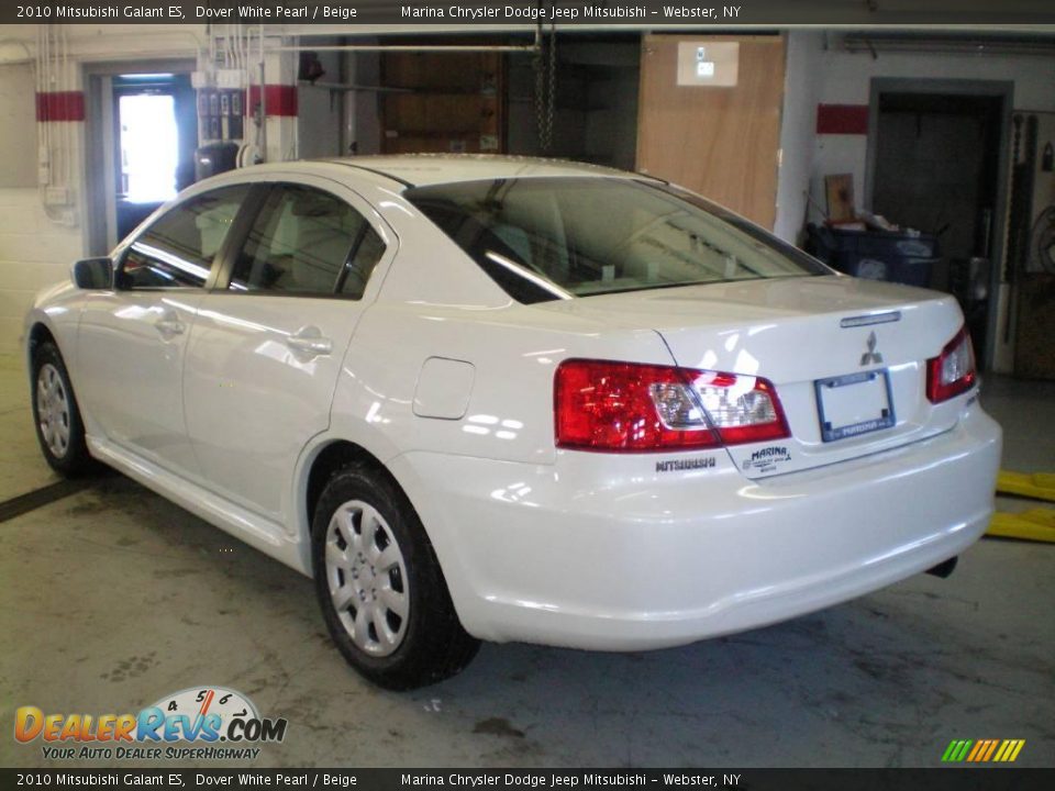 2010 Mitsubishi Galant ES Dover White Pearl / Beige Photo #7