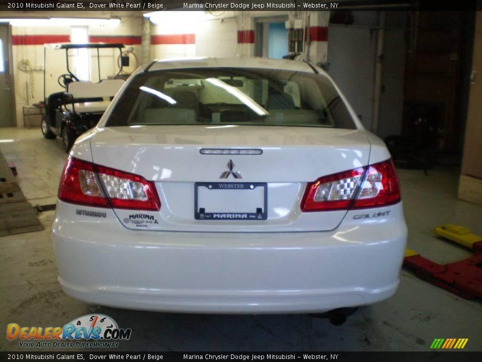 2010 Mitsubishi Galant ES Dover White Pearl / Beige Photo #8