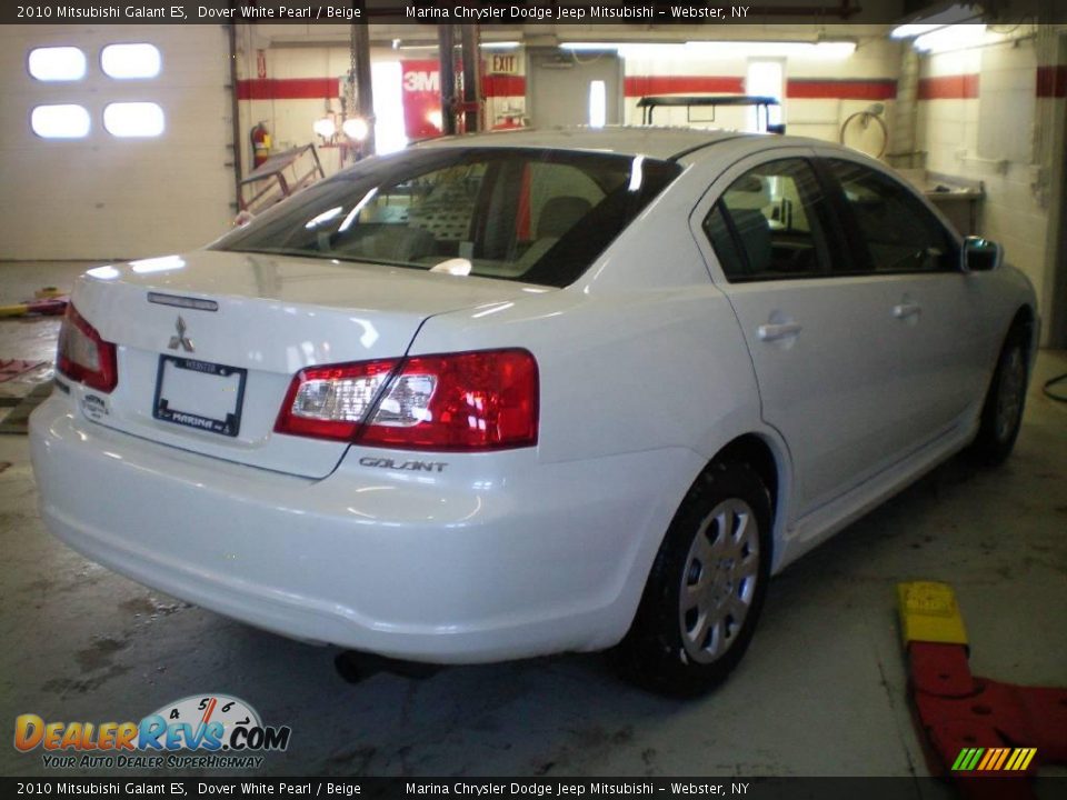 2010 Mitsubishi Galant ES Dover White Pearl / Beige Photo #9
