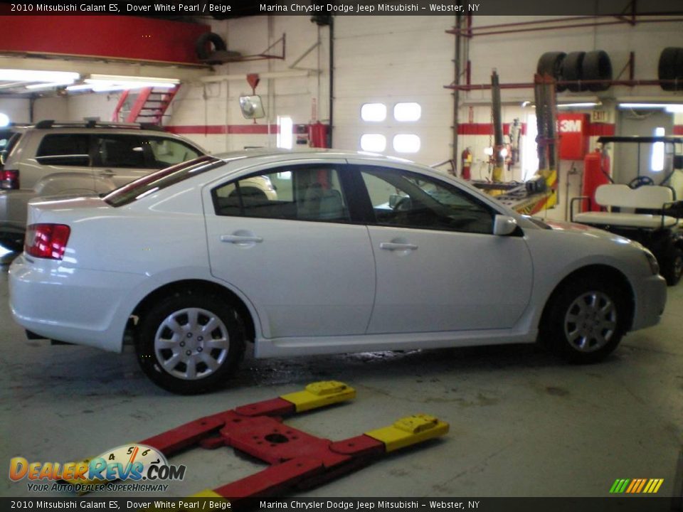 2010 Mitsubishi Galant ES Dover White Pearl / Beige Photo #10
