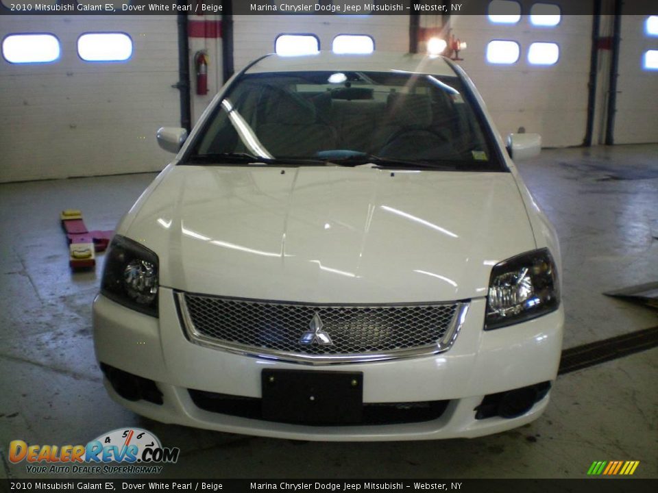 2010 Mitsubishi Galant ES Dover White Pearl / Beige Photo #12