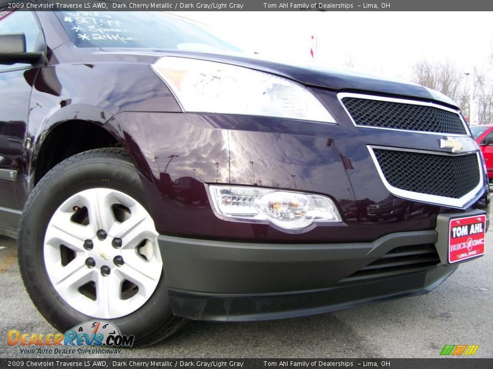 2009 Chevrolet Traverse LS AWD Dark Cherry Metallic / Dark Gray/Light Gray Photo #2