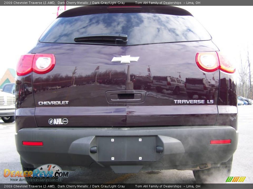 2009 Chevrolet Traverse LS AWD Dark Cherry Metallic / Dark Gray/Light Gray Photo #6