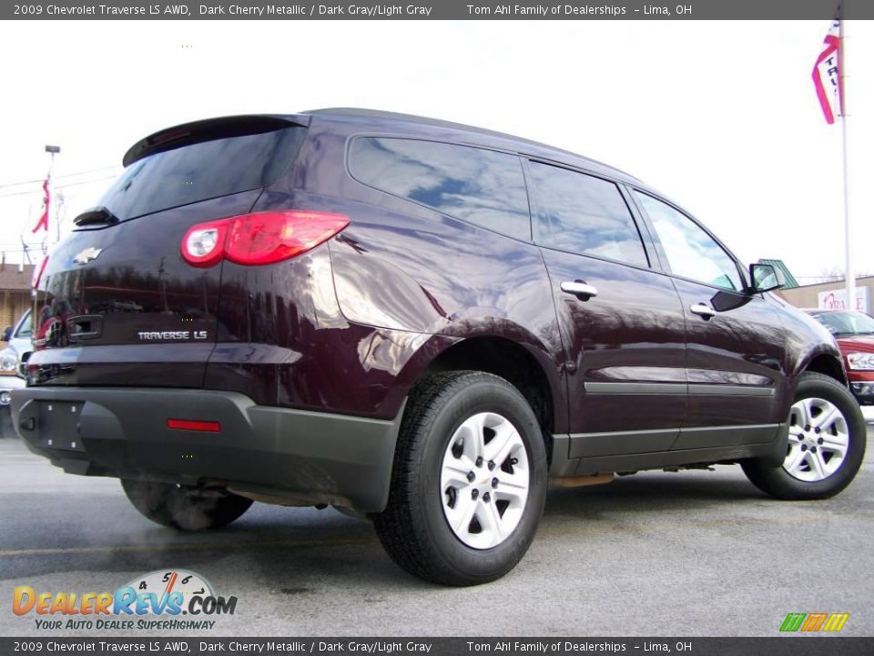 2009 Chevrolet Traverse LS AWD Dark Cherry Metallic / Dark Gray/Light Gray Photo #7