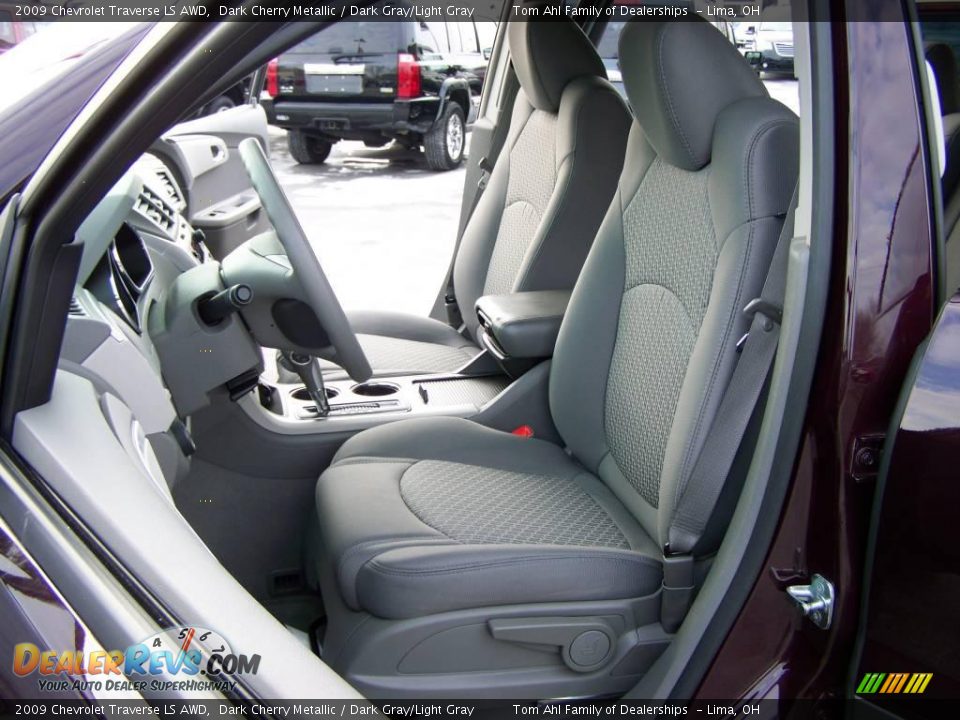 2009 Chevrolet Traverse LS AWD Dark Cherry Metallic / Dark Gray/Light Gray Photo #9
