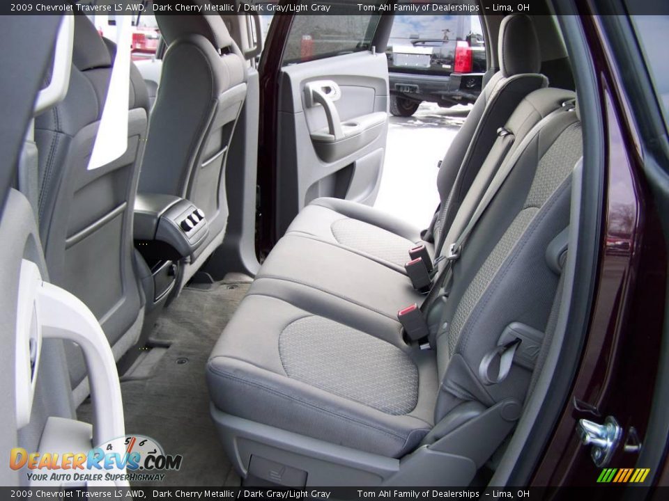 2009 Chevrolet Traverse LS AWD Dark Cherry Metallic / Dark Gray/Light Gray Photo #11