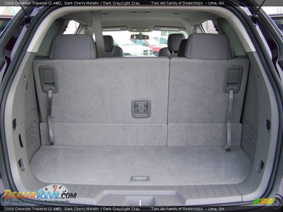 2009 Chevrolet Traverse LS AWD Dark Cherry Metallic / Dark Gray/Light Gray Photo #12