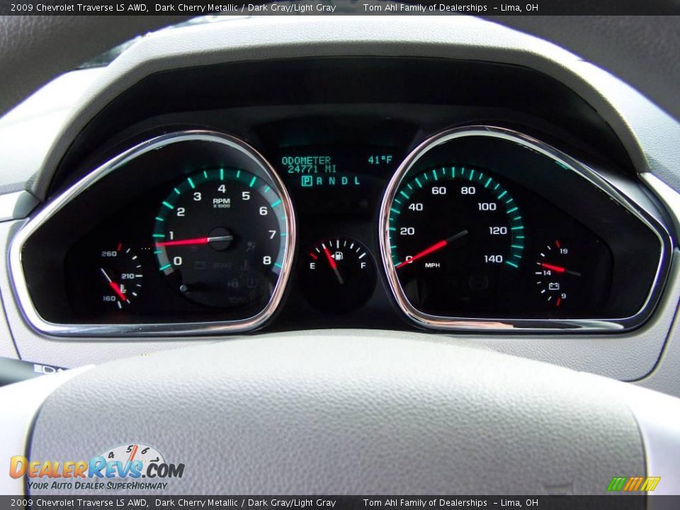 2009 Chevrolet Traverse LS AWD Dark Cherry Metallic / Dark Gray/Light Gray Photo #18