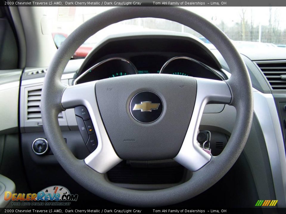 2009 Chevrolet Traverse LS AWD Dark Cherry Metallic / Dark Gray/Light Gray Photo #19