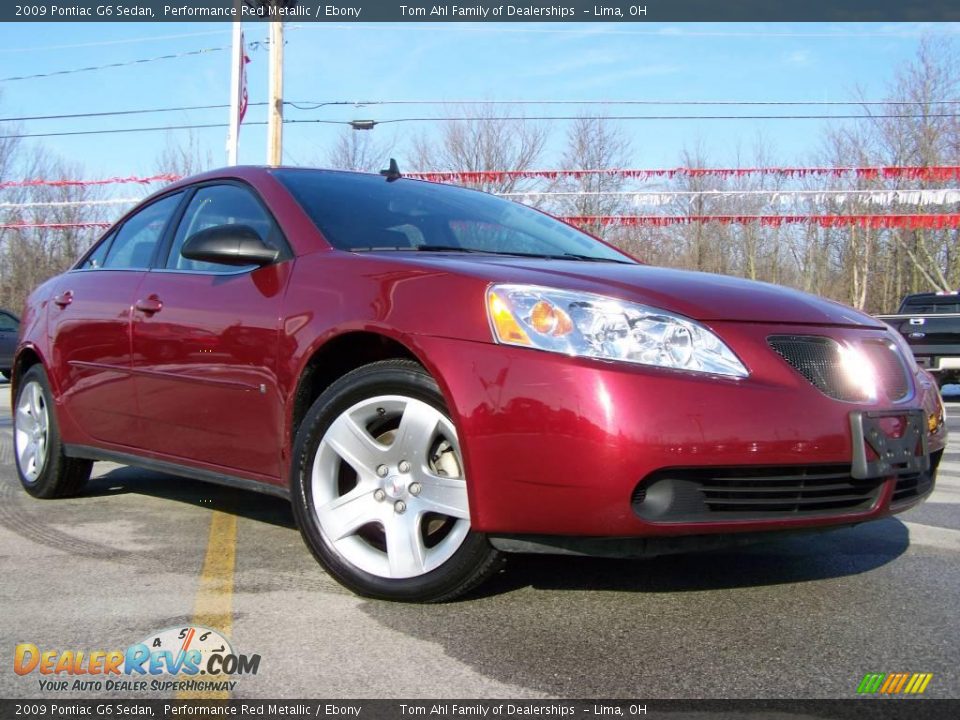 2009 Pontiac G6 Sedan Performance Red Metallic / Ebony Photo #1