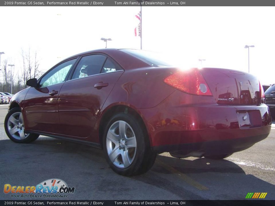 2009 Pontiac G6 Sedan Performance Red Metallic / Ebony Photo #4