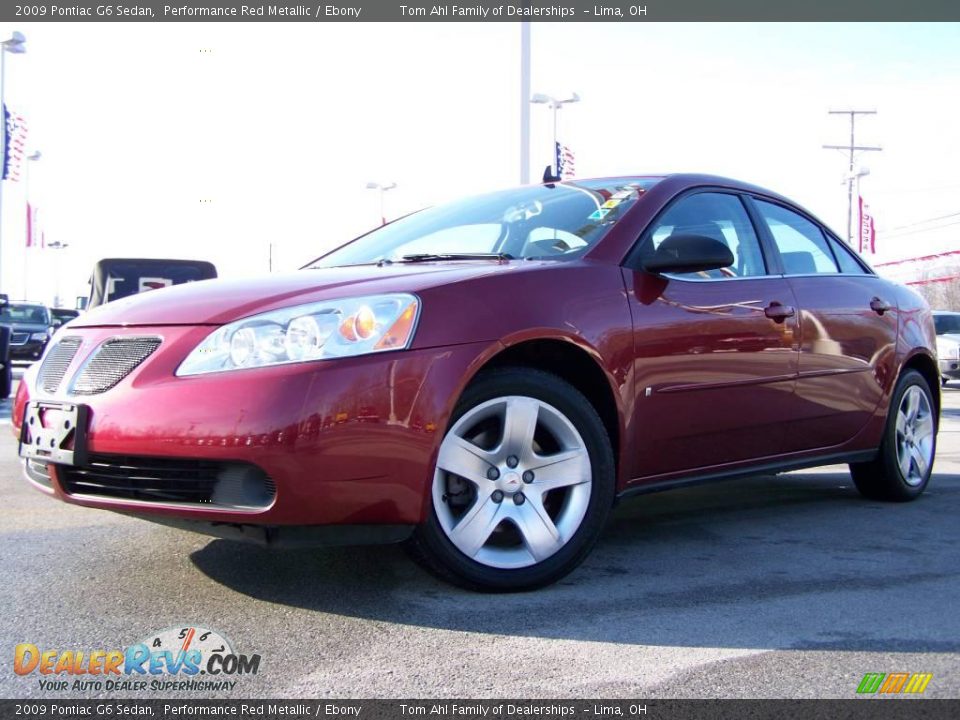 2009 Pontiac G6 Sedan Performance Red Metallic / Ebony Photo #5